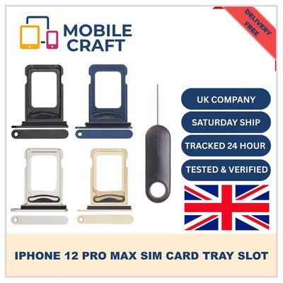 Für iPhone 12 Pro / 12 Pro Max Sim Tray Sim Karten Halter Tray Slot Ersatz UK