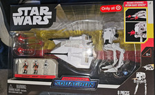 Micro Galaxy Squadron Star Wars Snowspeeder vs AT-ST Vehicle 8pc Target Excl
