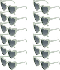 6/12/24/48 Pack Heart Sunglasses Vintage Heart Shaped Glasses Bulk Bachelorette