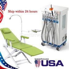 Portable Dental Mobile Delivery Unit Suction Cart with Air Compressor/Chair