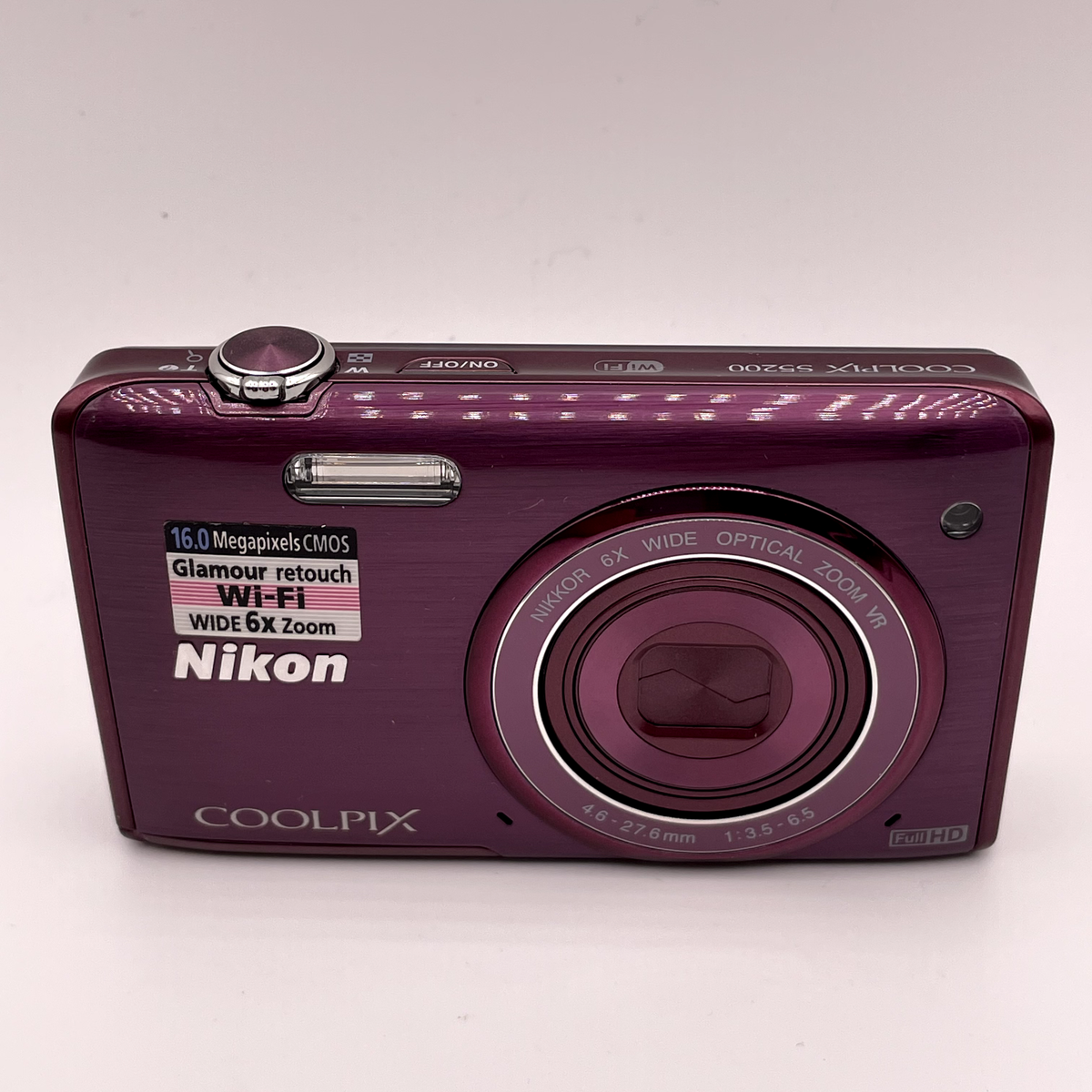 Nikon COOLPIX S5200 16.0MP Digital Camera – Plum – Does Not Turn