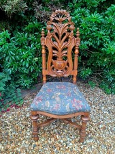 Hand Carved Egyptian Statement Piece Chair