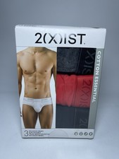2xist Essential Cotton 3 Pack Bikini Briefs Underwear 3 Colors Mens Size S