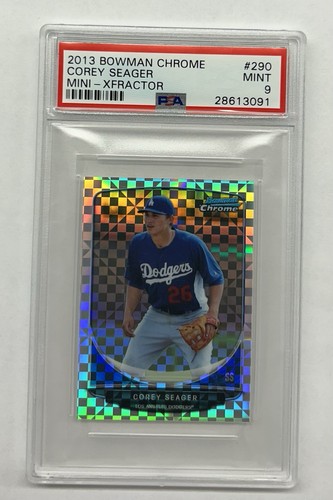 2013 Bowman Chrome COREY SEAGER Mini XFRACTOR /100 PSA 9 SP #290 Dodgers