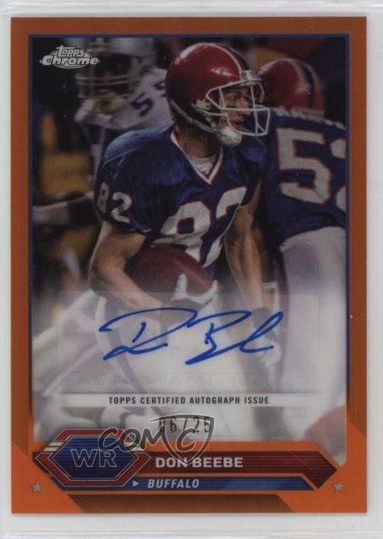 2023 Composite Topps Chrome Orange Refractor 6/25 Don Beebe #TCA-DBE Auto a4e