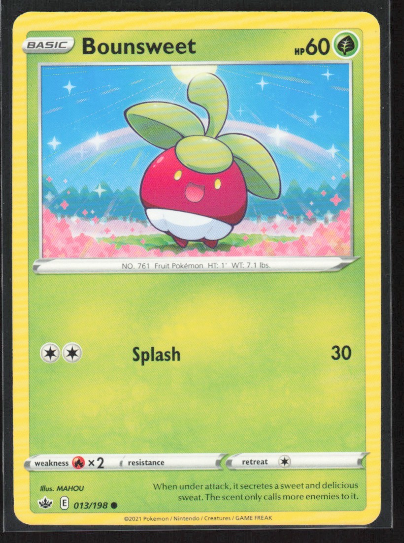 2021 Sword & Shield - Chilling Reign Bounsweet Basic/Common #13