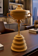 Ryder Cup Trophy Replica 14-Inch 3D Printed Golf Award Decor Collectors Gold PLA