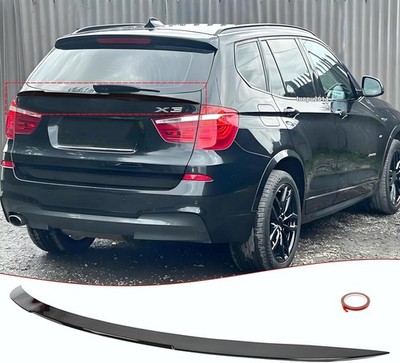 FOR 2011-2017 BMW X3 F25 GLOSSY BLACK REAR MID SPOILER TAILGATE MIDDLE WING LIP