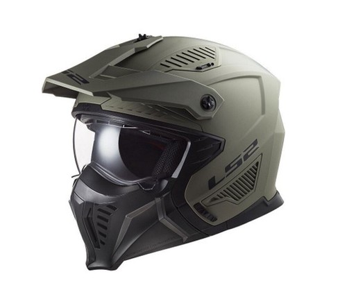 CASCO JET CON MENTONIERA REMOVIBILE LS2 OF606 DRIFTER COLORE SABBIA OPACO OLIVE - Foto 1 di 2