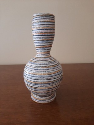 MCM Multi Colored Alvino Bagni For Raymor Italian Pottery Vase Matt Stripped