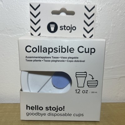 Stojo Collapsible Travel Cup  - Sky - 12oz / 355mL - Coffee, Tea, Water ext. New