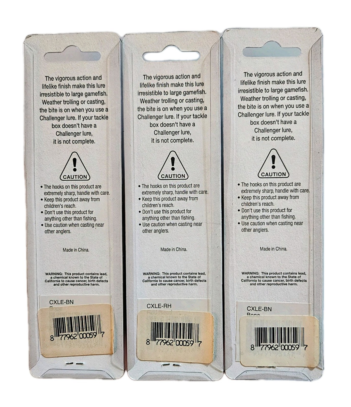 3 Challenger Extreme Pro-formance Topwater Lures 3/8 oz, 4", 2 Colors In Set New - Image 11