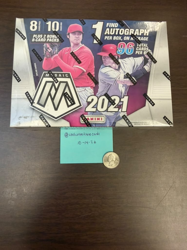 2021 Panini Mosaic Baseball Mega Box 96 Cards Factory Sealed