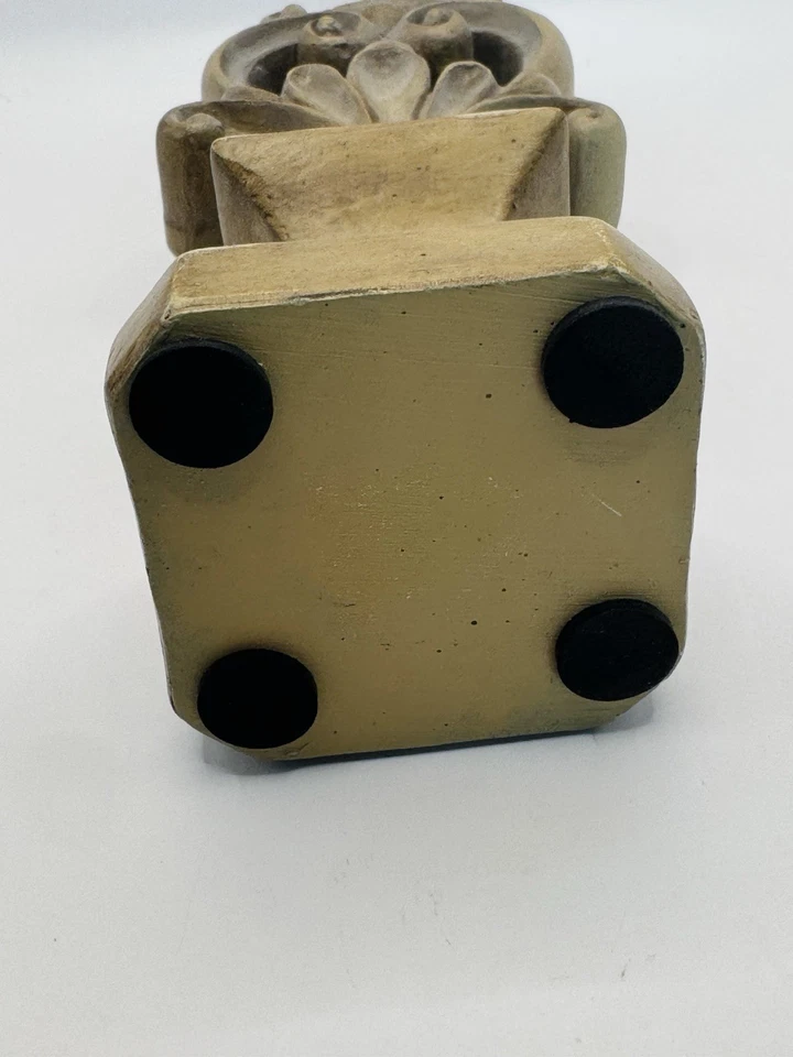 Estatua con acabado de rollo de hoja de acanto 8,5" resina decoración estilo toscano del viejo mundo Foto 4 de 4