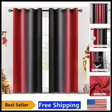 Contemporary Grommet Ombre Curtains 84" Ideal for Bedrooms Living Spaces