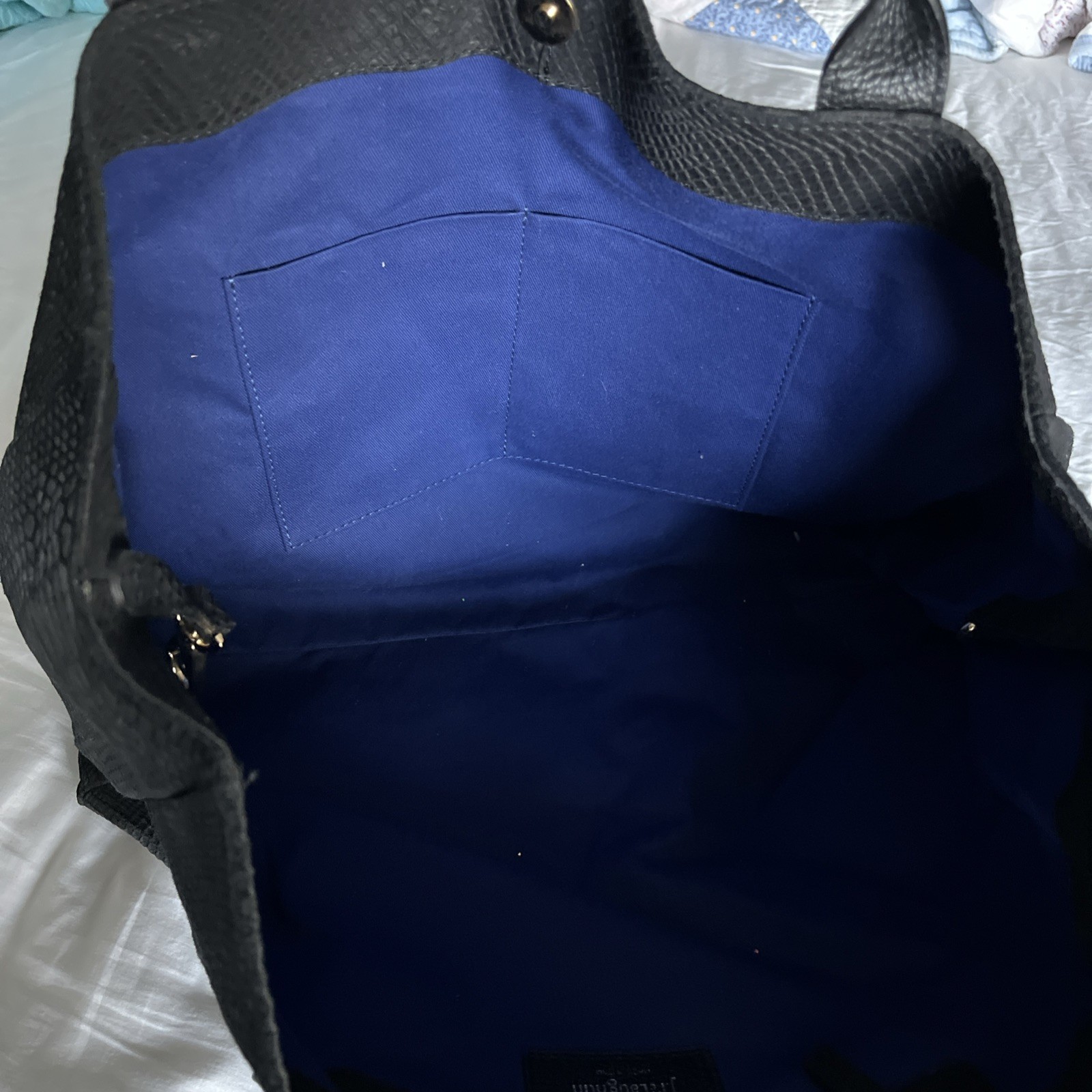 J McLaughlin Leather Tote Python Print - image 4