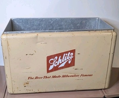パ*号様 【希少】Schlitz ビンテージ シュリッツ メタルクーラー ふた付 Vintage Schlitz Beer Metal Cooler With Handle Missing Lid | eBay
