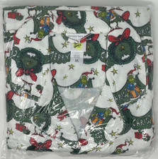 Pottery Barn Kids Grinch Wreath Adult Flannel Pajama Size M NWOT TS