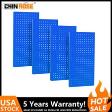4Pcs Metal Pegboard Panels 24 x 12in Heavy Duty Steel Pegboard Wall Organizer US