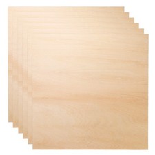 6pcs 3mm Basswood Plywood Sheets 16"x16"x1/8" Plywood Boards Craft Wood Sheet
