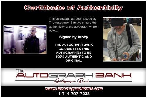 Moby Authentic signed EDM DJ 10x15 Foto mit Zertifikat handsigniert EDC Dub Step B1 - Bild 2 von 2