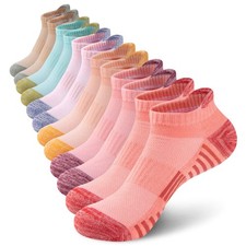6 Pairs Ankle Socks for , Athletic Running Cotton Comfort Cushioned Sports Lo...