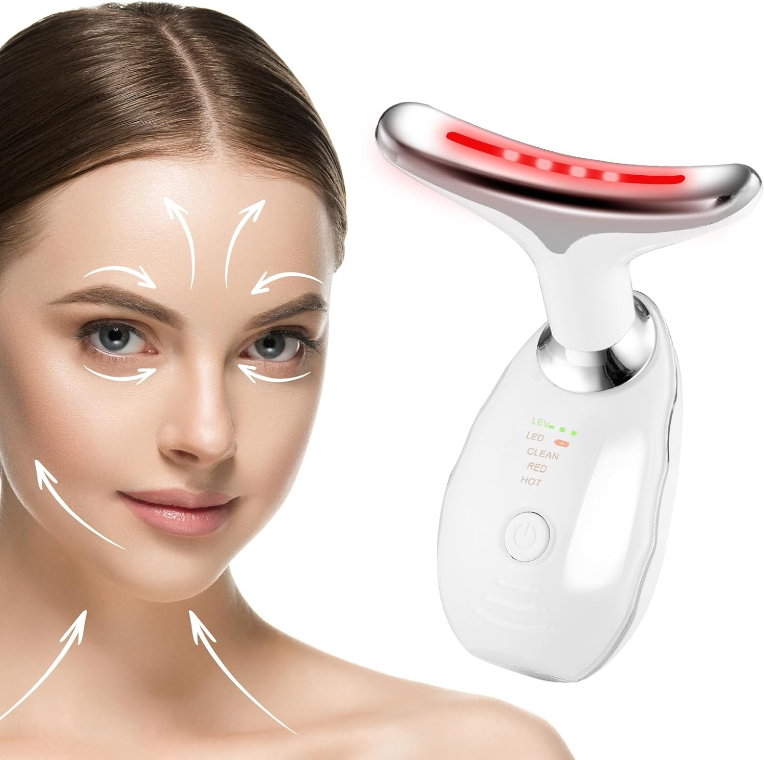 Massaggiatore Elettrico Viso e Collo EMS - Effetto Lifting Immediato