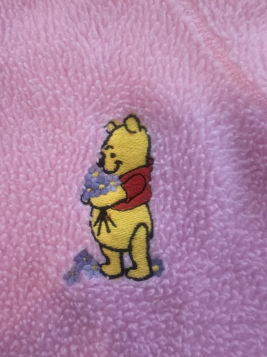 Vintage Disney Winnie The Pooh Zip-Up Footed Fleece Jammies 1990s