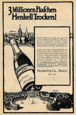 1/1 PAGE Advertising/Advertising 1907 : HENKELL DRY SPARKLING WINE - MAINZ - 175 x 260 mm