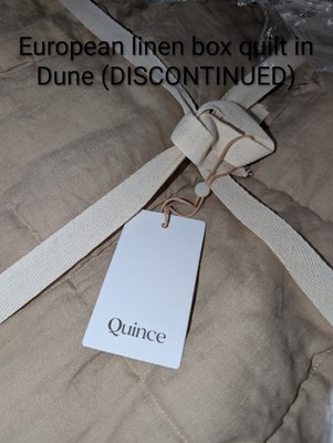 QUINCE-KING/CALKING LINEM BOX QUILT COLOR:DUNE NEW WITH TAGS!