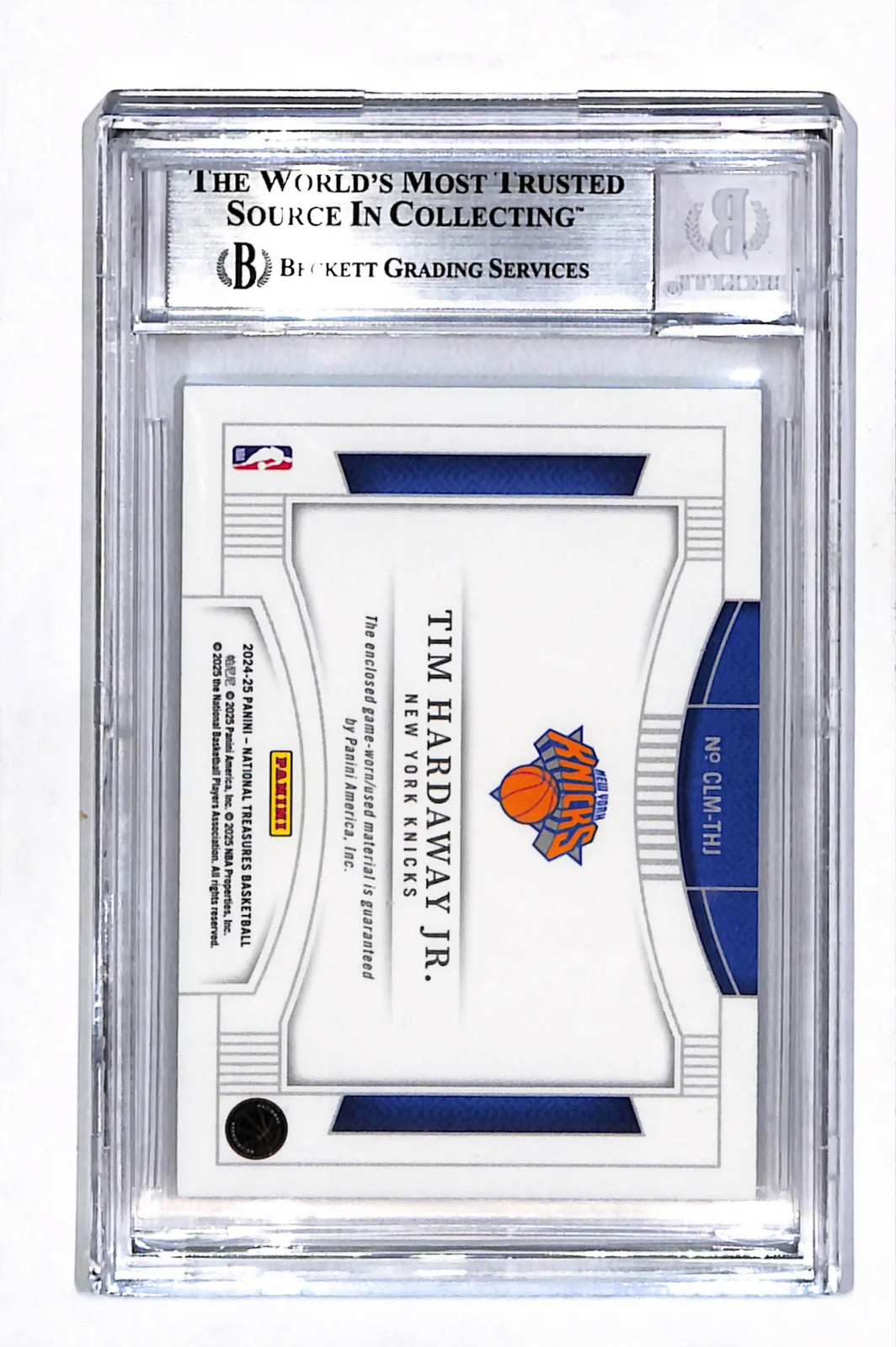 2024 Panini National Treasures Colossal Logoman Tim Hardaway Jr. #62 /10 BGS 9 view 2