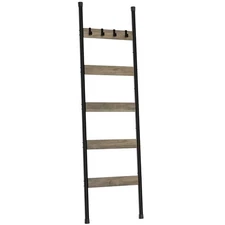 Blanket Rack Towel Rack Holder with Hooks Blanket Ladders Wall Leaning Metal ...