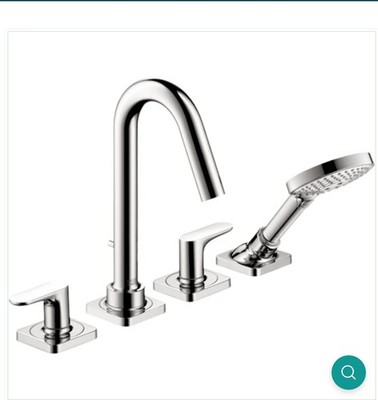 Axor Citterio M Roman Tub Faucet Trim With Hand Shower - Chrome 34448001 Axor