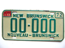 1972 1973 NEW BRUNSWICK LICENSE PLATE (SAMPLE) USED ORIGINAL