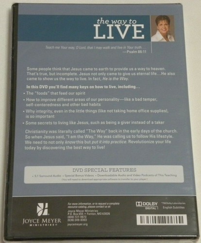 The Way To Live with Joyce Meyer (DVD) NEW - Picture 2 of 2
