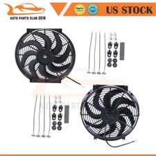 2x 14 Inch Universal Radiator Condenser Electric Plastic Cooling Fan 2000 Cfm 2x 14 Inch Universal Radiator Condenser Electric Plastic Cooling Fan 2000 Cfm