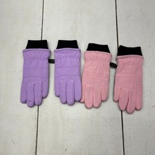 Geyoga Pink  Purple Waterproof 2 Pack Ski Gloves Kids Size 3-6 Years NEW