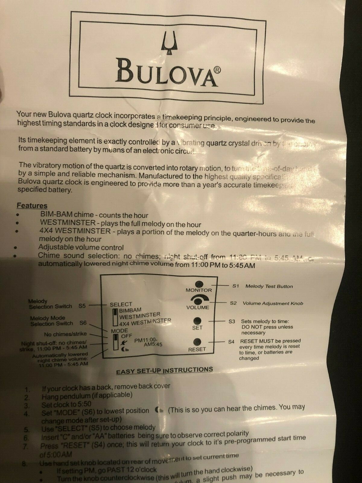 bulova rhapsody chimes