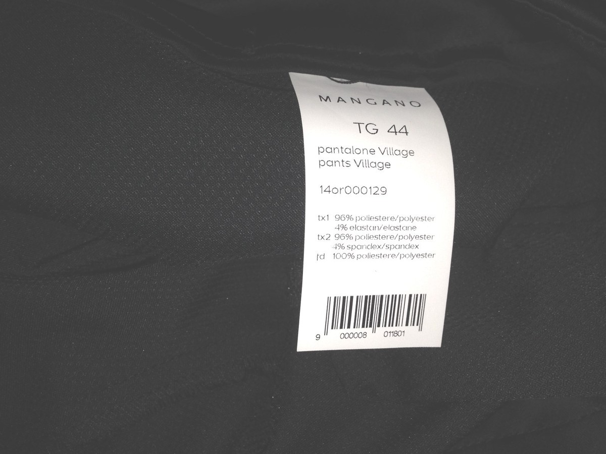 Pantalon Casual MANGANO - Noir Et Gris Taille S - Neuf Avec étiquettes - Fait En Italie