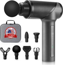 Pistola De Masaje Masajeador Muscular De Percusion Ajuste De 5 Velocidades New