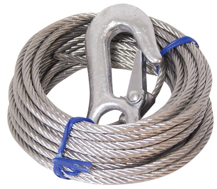 Heavy Duty Winch Cable with Hook - 6 Metres Marine Boats Yacht Z46