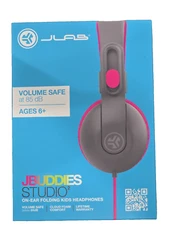 JBuddies Studio 2 Wired Kids Headphones - Black/Pink
