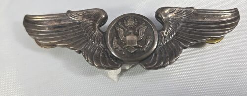 VINTAGE STERLING SILVER EAGLE WING  MILITARY WWII… - image 1