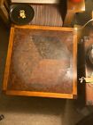 Mid Century Modern Tranekaer-Denmark-Butcher Block Mosaic Peace Sign- Table