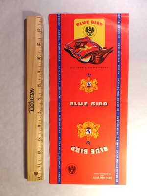 pipe tobacco labels Label-BLUEBIRD,pipe tobacco wrapper original US vintage=ProductsOverTime