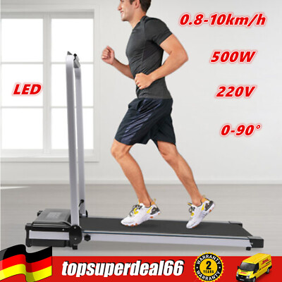 2 in 1 Folding Electric Treadmill Under Desk Walking Pad Home Office Portable