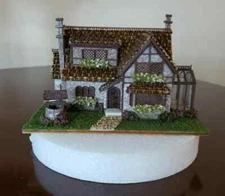 1:144 Miniature Storybook Tattington House FULLY ASSEMBLED inside & Landscaped