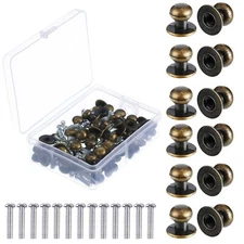 36 Pack Mini Drawer Pulls Round Knobs for Jewelry Box Tiny Dresser Knobs