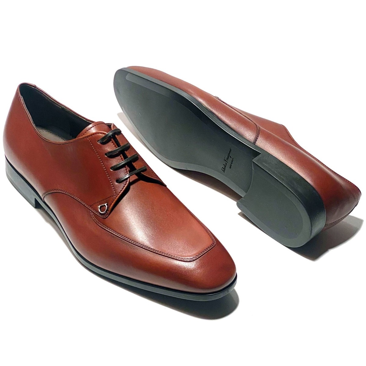 Ferragamo TRISTANO 11 EE Leather Gancini Oxford Men display picture 3