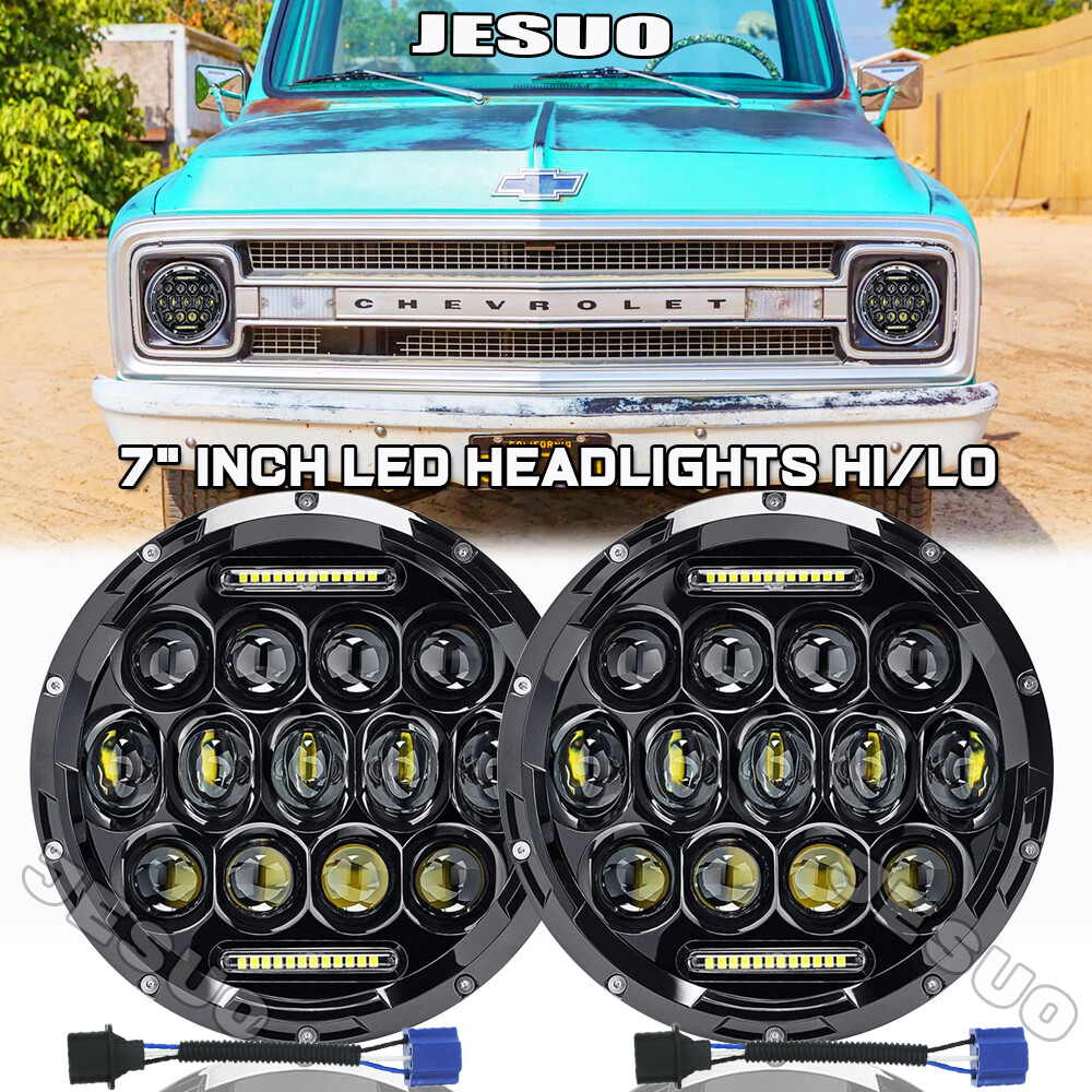LED Headlight H4 H13 7 Inch Lights for 1947-1957 Chevrolet Truck GMC Pickup
